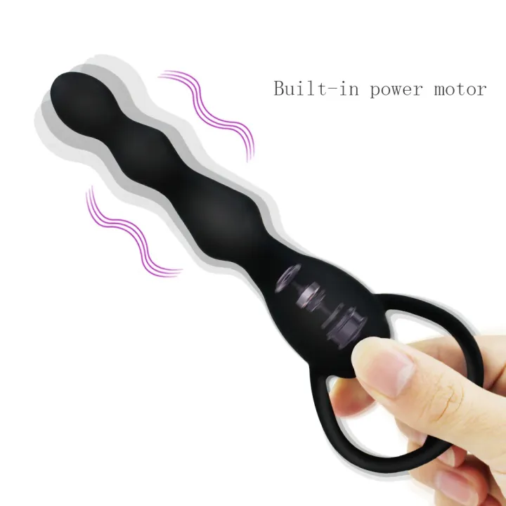 10 Speed Medical Grade Silicone Men's Prostate Massager Women's Vibrator Bead Type Multi-Point Stimulator Masturbator