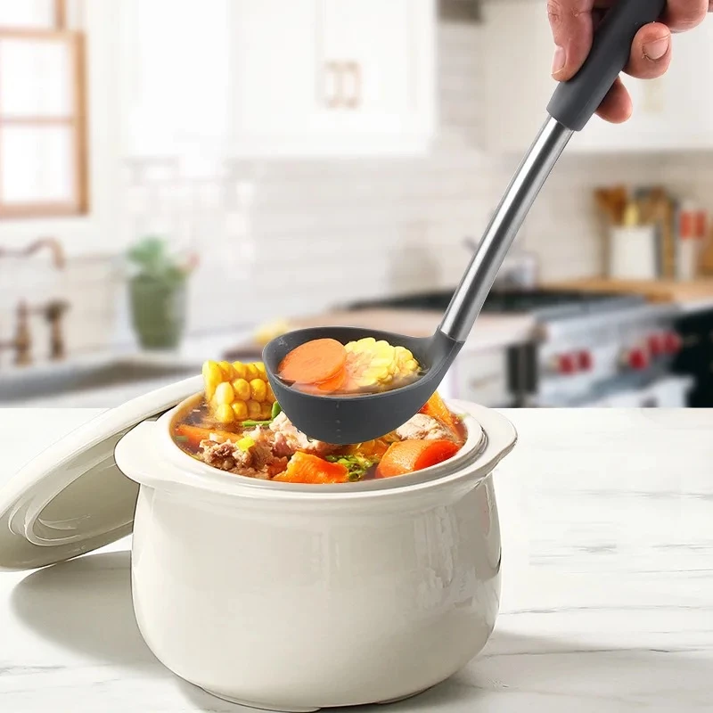 APPKER New Rotatable Storage Barrel Silicone Ladle Turner Spatula Tong Baking Cooking 12 pcs silicone Cooking tools Kitchen utensil set senduk