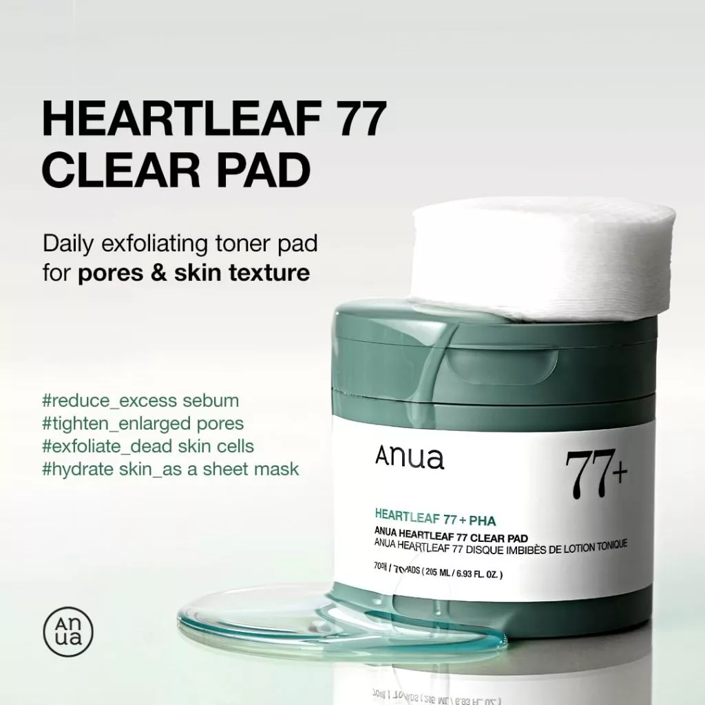 Anua Heartleaf 77 Clear toner Pad (70ea)