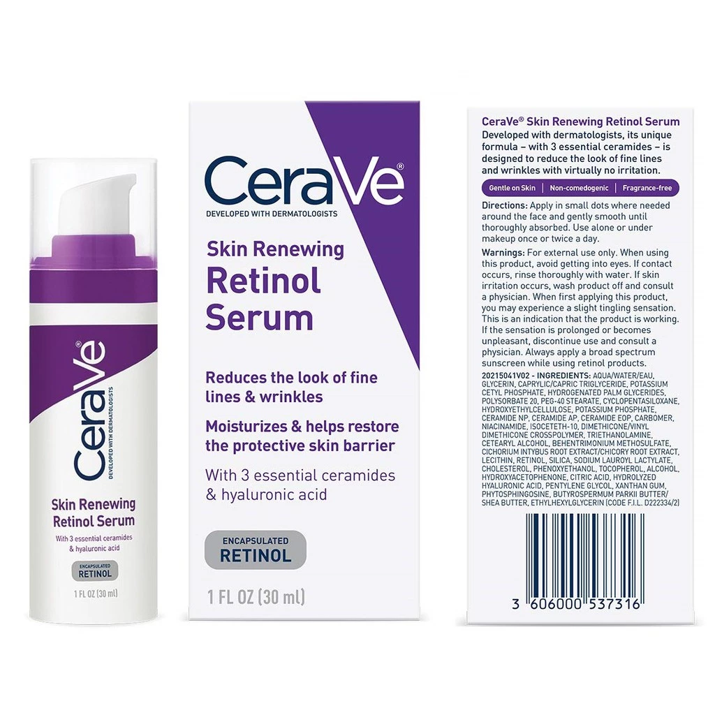 CeraVe Skin Renewing Night Cream | Anti Aging Resurfacing /Hydrating/Renewing Retinol Serum | Vitamin C Serum| Facial