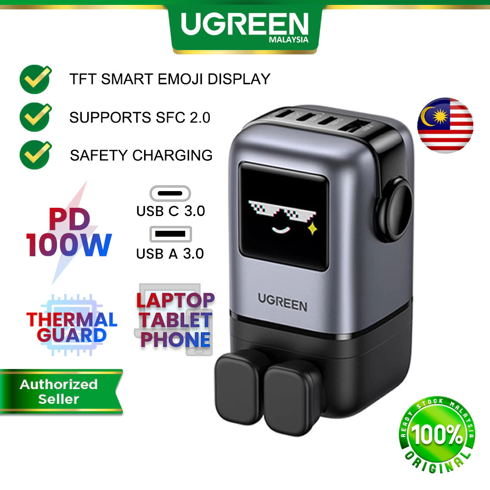 UGREEN UNO 100W RobotGaN Charger Nexode 4 Port GAN Fast Charging Adapter SFC 2.0 PD USB C iPhone 17 Pro Max Macbook S25