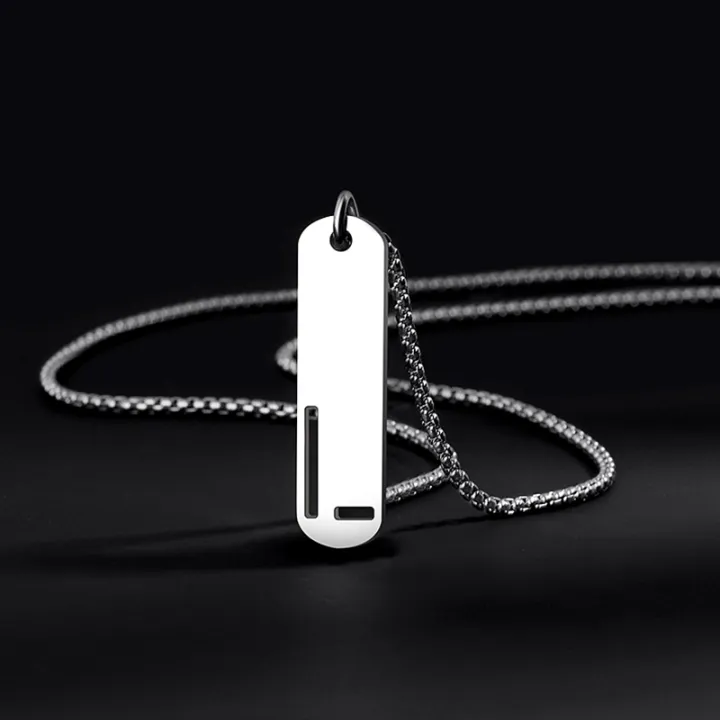 Bravego Men Fashion Titanium Steel Hollow Letter Necklace Women Alphabet A To Z Pendant Necklace Birthday Jewelry Gifts