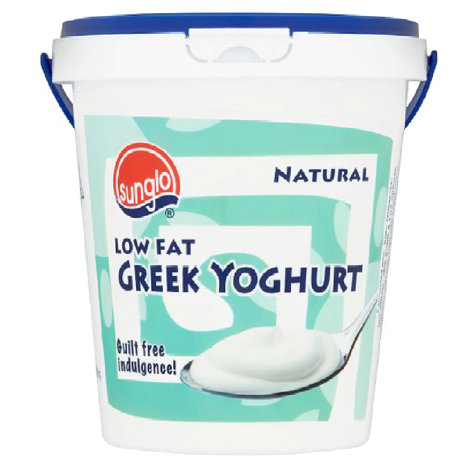 SUNGLO GREEK YOGURT NATURAL LOW FAT 900g