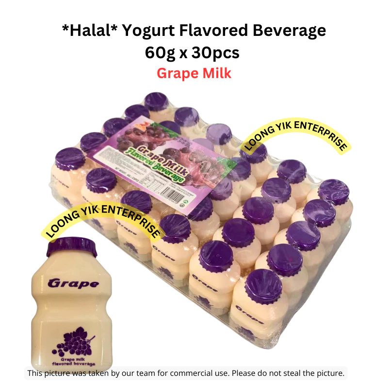 Yogurt Flavored Beverage 60g x 30pcs (Yogurt, Laici Milk, Strawberry Milk, Grape Milk, Mango)