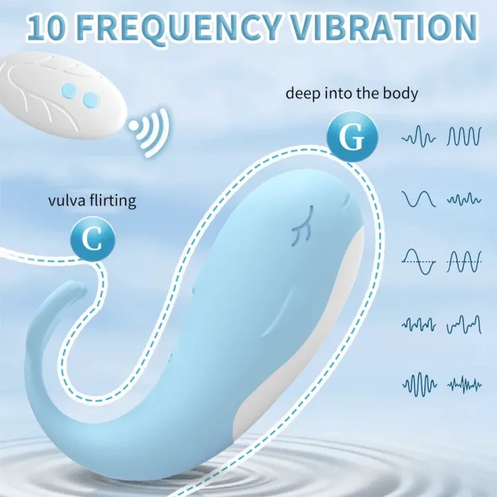 Wearable GSpot Whale Dolphin Vibrator With Wireless Remote 10 Frequency Vibrator USB Charging Heating Waterproof Sex Toys For Female