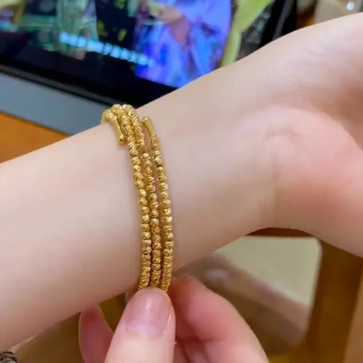 Pit's 2023 New Design Multilayer Irregular Beads Open Bangles&bracelets for Women Fashion Brand Jewelry Delicate Bangles