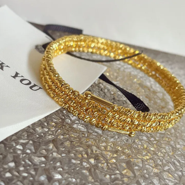 Pit's 2023 New Design Multilayer Irregular Beads Open Bangles&bracelets for Women Fashion Brand Jewelry Delicate Bangles