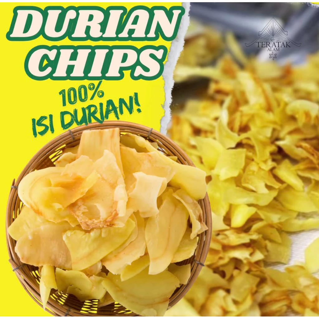 Kerepek Durian 100% Monthong Original - Rangup & Sedap - Snack Malaysia Best Seller