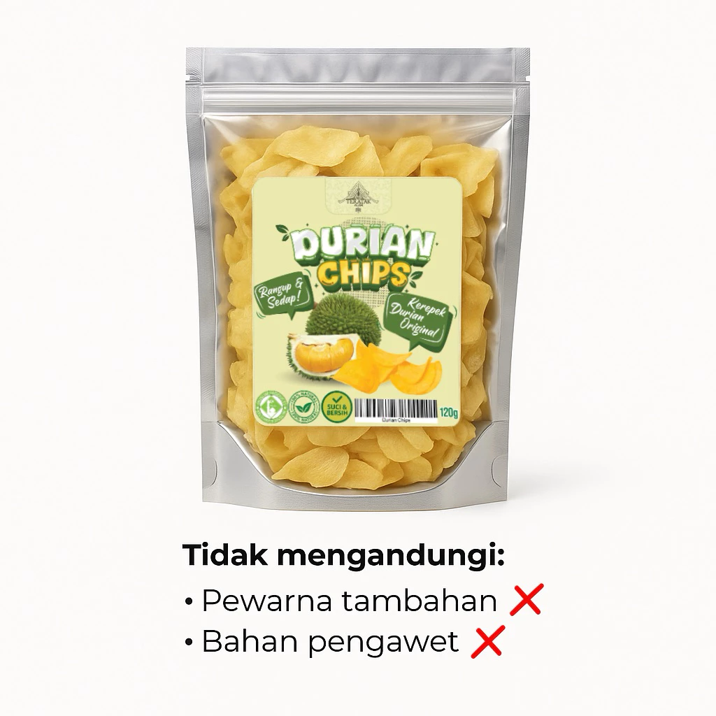 Kerepek Durian 100% Monthong Original - Rangup & Sedap - Snack Malaysia Best Seller