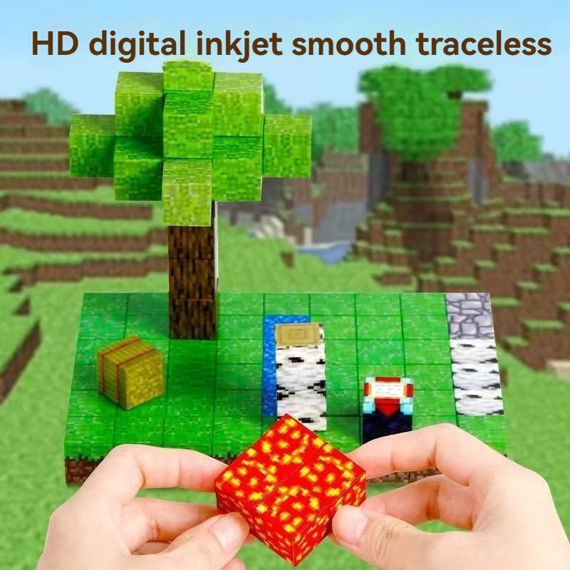 Creative World Magnetic Block Building Blocks children toy gift puzzle assembly toy My World Creative DIY Educational