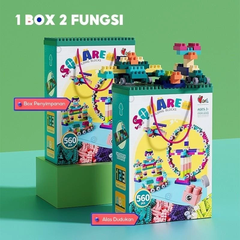 OHSOME - 560 Pcs Block Toys For Kids DIY /Mainan Brick Balok Susun Anak DIY (560 pcs) Bahan ABS Kuat Tahan Lama