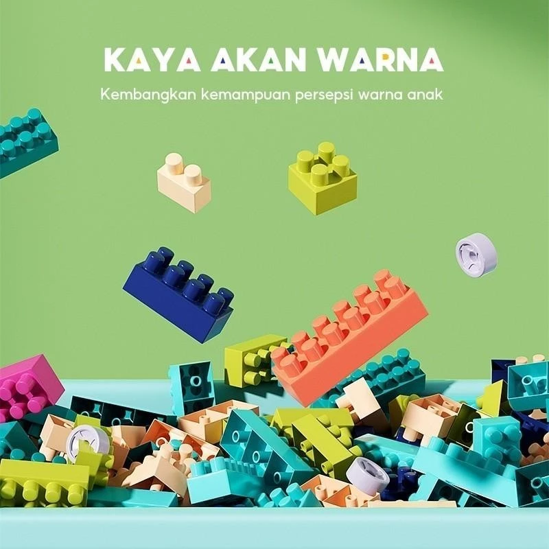 OHSOME - 560 Pcs Block Toys For Kids DIY /Mainan Brick Balok Susun Anak DIY (560 pcs) Bahan ABS Kuat Tahan Lama