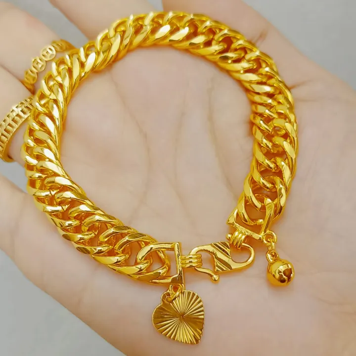 Rantai Tangan (6/7/8/10/12mm) bracelet Rantai Tangan Emas Bangkok GOLD PLATED
