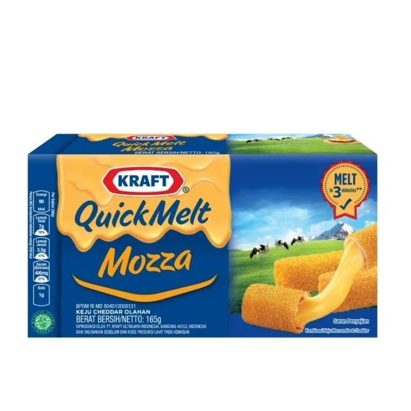 Kraft Mozza Mozzarella Quick Melt Cheese Produk Halal Indonesia 165g