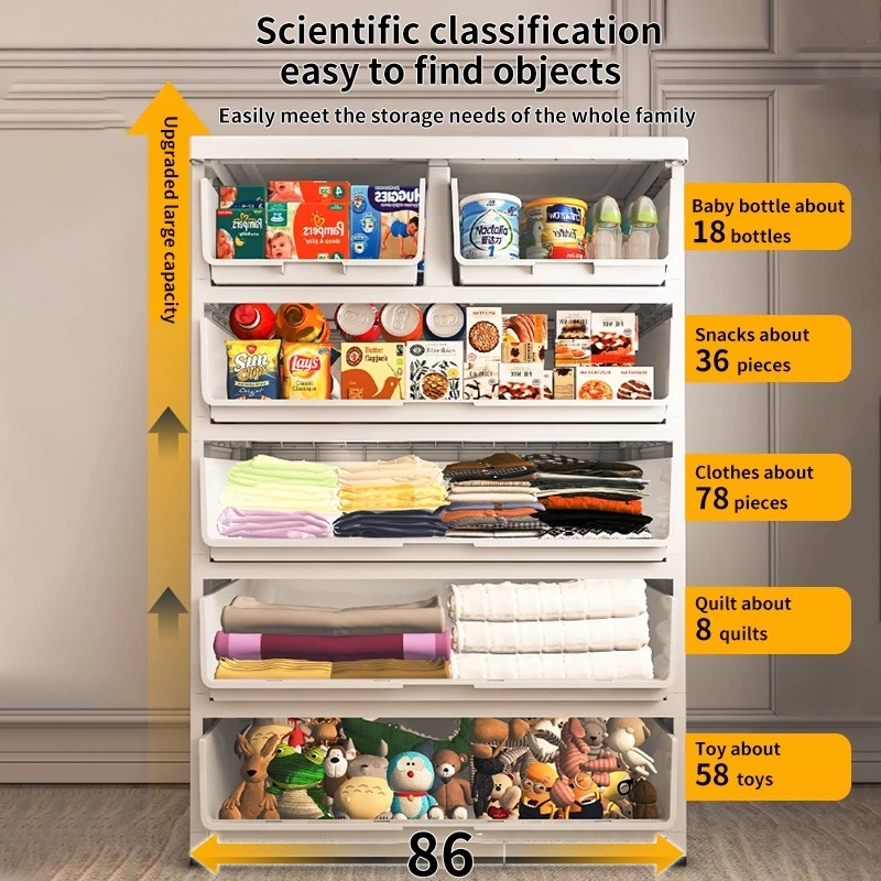 Drawer Storage Cabinet Plastic Storage Cabinet Drawer Cabinet Wardrobe With Lock almari baju Clothes Cabinet