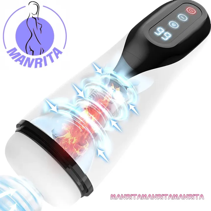 MANRITA realistic men's 9-in-1 mode heated jet cup vibrating toy becomes an airplane cup human product, detachable and washable sex toy