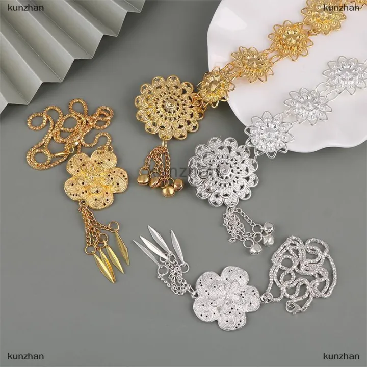 kunzhan Traditional Sarong Color Belt Vintage Jewelry Buckle Belt Necklace For Woman Decoration