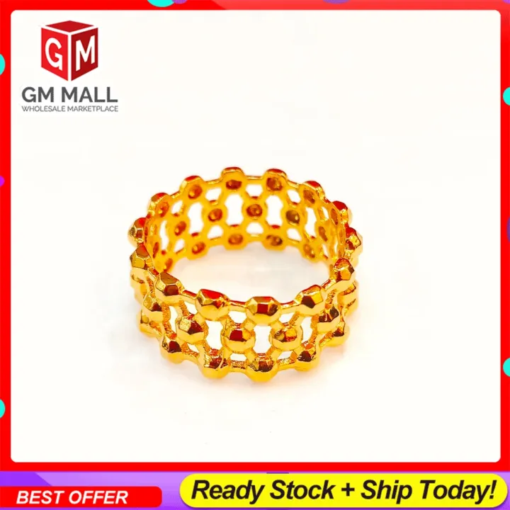 Emas Korea Jewellery Ring - Cincin Dahlia Gold Plated EK-2596