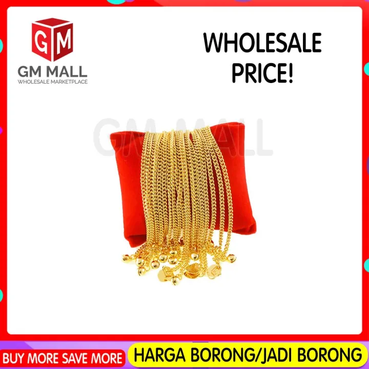 Cop 916 Emas Bangkok Emas Korea GM Mall Bracelet - Gelang Tangan Papan Gajah (Harga Borong)