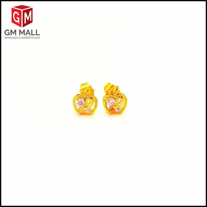 Cop 916 Emas Bangkok Emas Korea GM Mall - Earing Apple Stone Gold Plated (EK-2053-6)