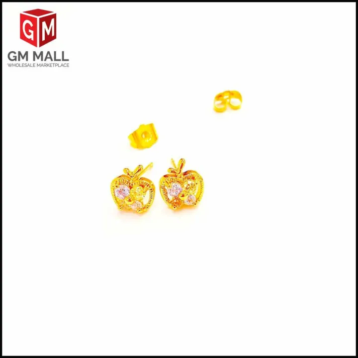 Cop 916 Emas Bangkok Emas Korea GM Mall - Earing Apple Stone Gold Plated (EK-2053-6)