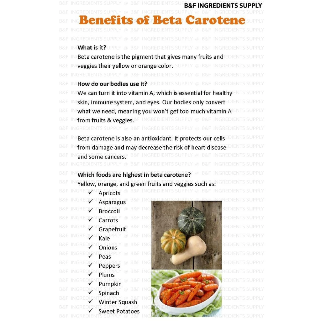 Beta-carotene powder Carrot Powder - baking ingredients food extract powder food grade
