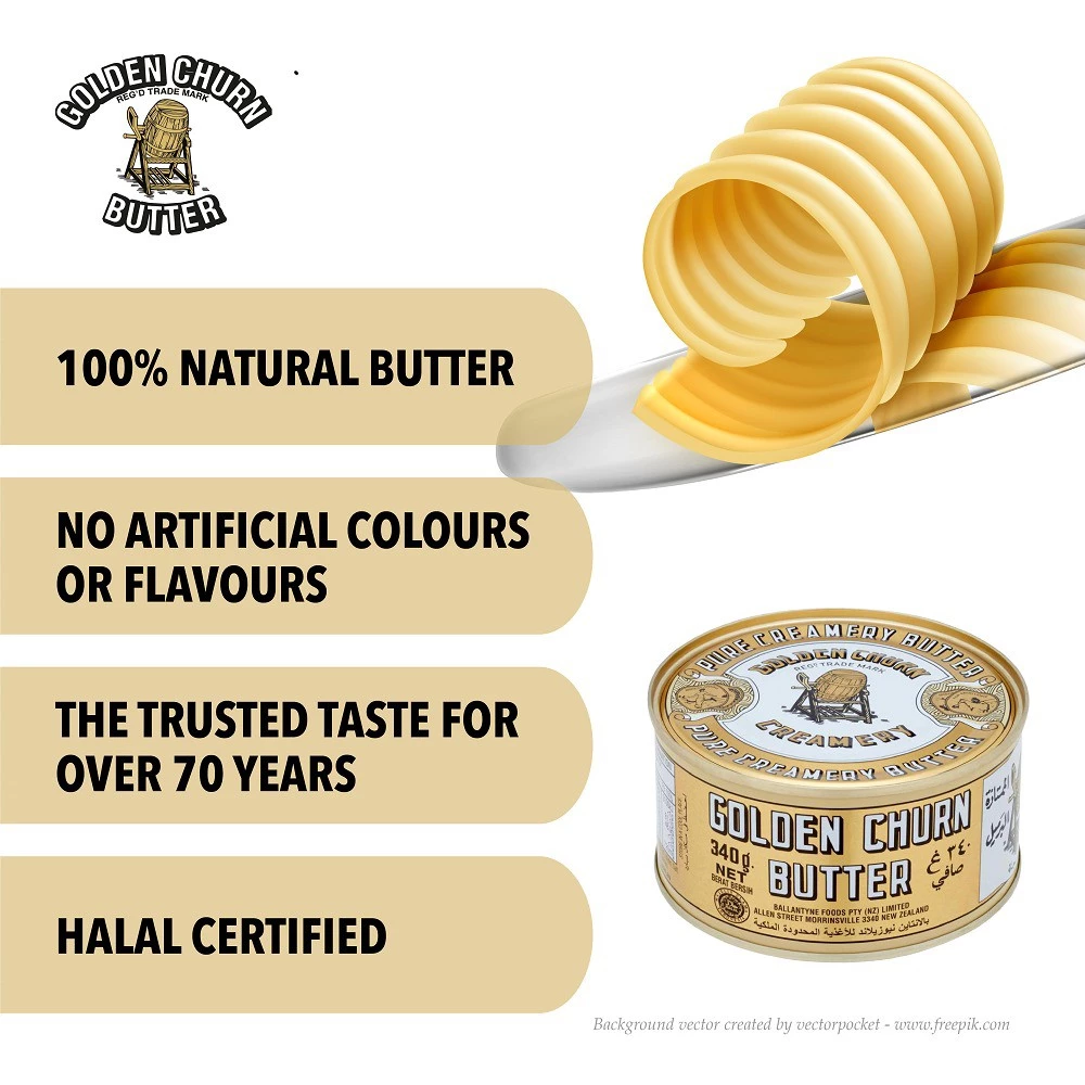 Golden Churn Canned Butter 12oz X2