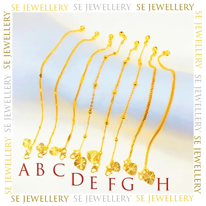 Free Cop 916 (B261GP) Emas Bangkok RM6.90 Children & Adult Bracelet Gelang Tangan Rantai Tangan Budak & Dewasa 24K Gold Plated.