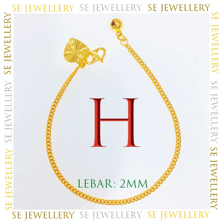 Free Cop 916 (B261GP) Emas Bangkok RM6.90 Children & Adult Bracelet Gelang Tangan Rantai Tangan Budak & Dewasa 24K Gold Plated.