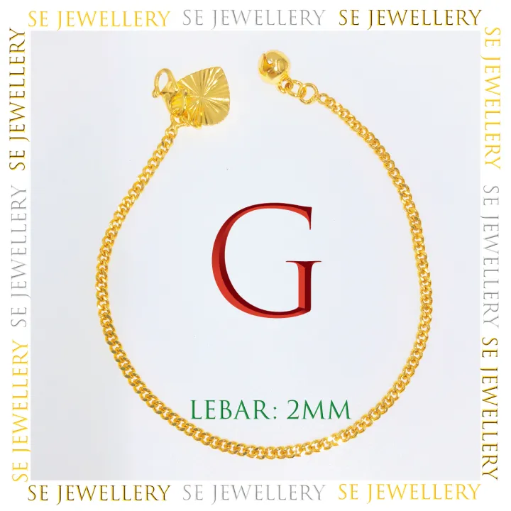 Free Cop 916 (B261GP) Emas Bangkok RM6.90 Children & Adult Bracelet Gelang Tangan Rantai Tangan Budak & Dewasa 24K Gold Plated.