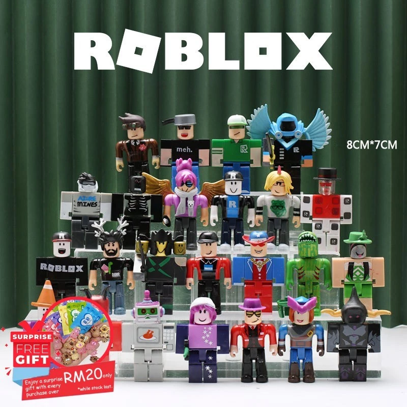 Roblox Miniature Figures Set Block Minecraft Survival Game Collection Toy Cake Topper Figurine Toys Virtual World Action