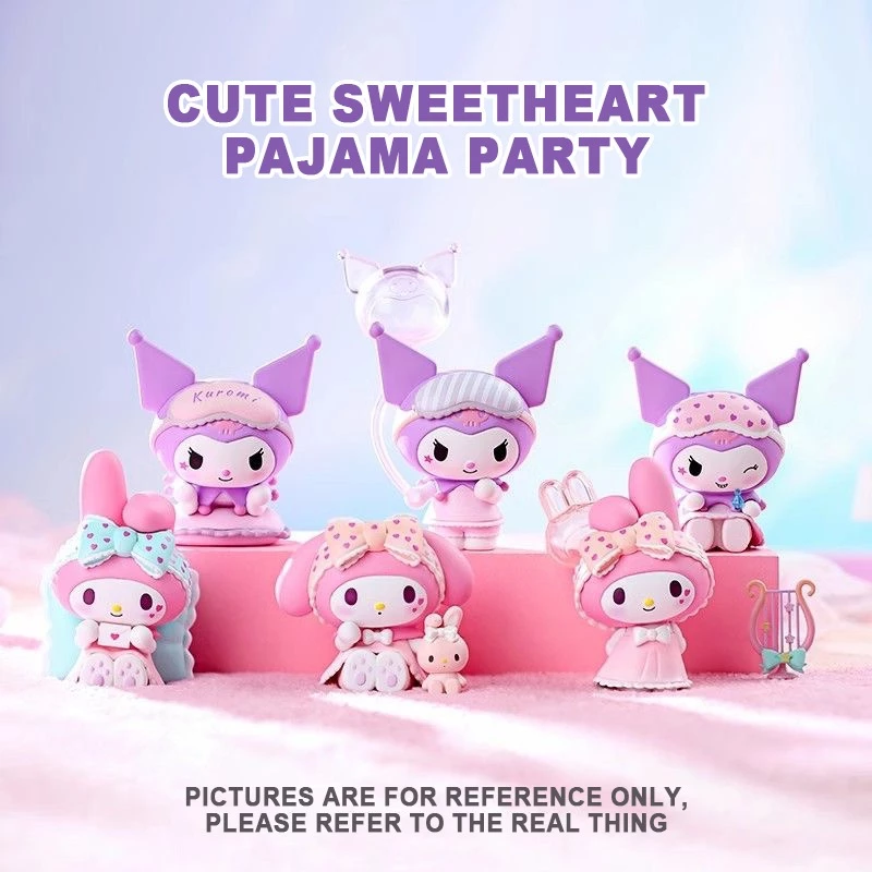 Sanrio Kuromi Blind box 6pcs set Cartoon Model Kit Surprised Blind Box Doll Surprise Box 3d Doll Surprise gifts Kuromi set Tabletop Decoration