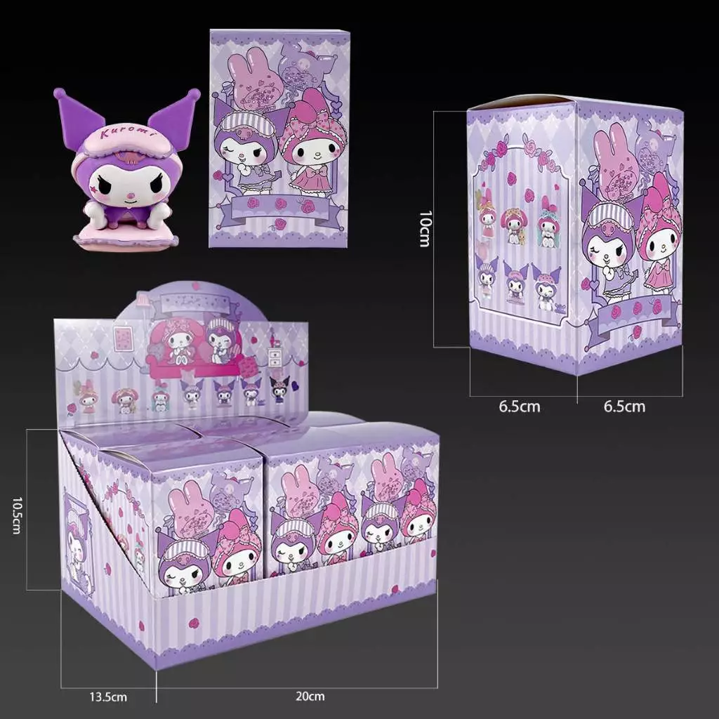Sanrio Kuromi Blind box 6pcs set Cartoon Model Kit Surprised Blind Box Doll Surprise Box 3d Doll Surprise gifts Kuromi set Tabletop Decoration