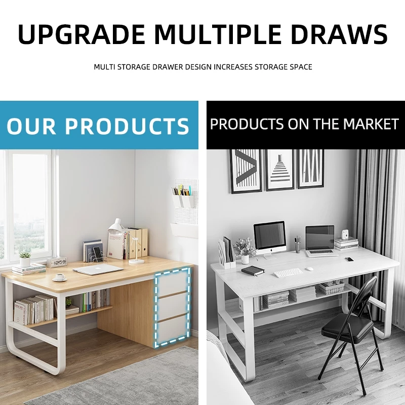 Computer Table With Drawer Meja Komputer Meja Belajar Meja office Multifunction Home Office Writing Study Desk Meja