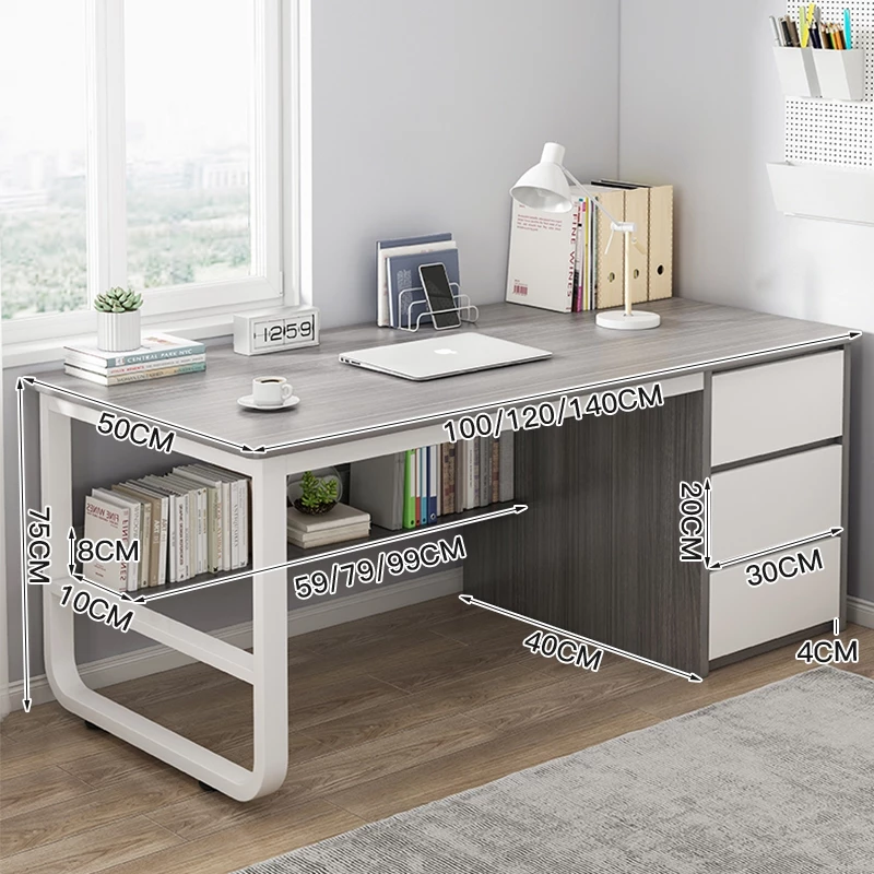 Computer Table With Drawer Meja Komputer Meja Belajar Meja office Multifunction Home Office Writing Study Desk Meja