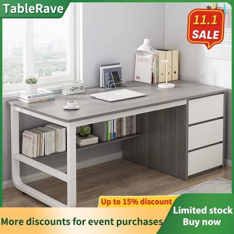 Computer Table With Drawer Meja Komputer Meja Belajar Meja office Multifunction Home Office Writing Study Desk Meja