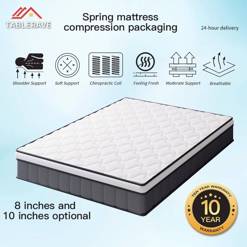 [10 YEARS WARRANTY]Tilam Medium Firm 20cm 26cm Pocket Spring Support Compression Mattress 10" 8" Mattress