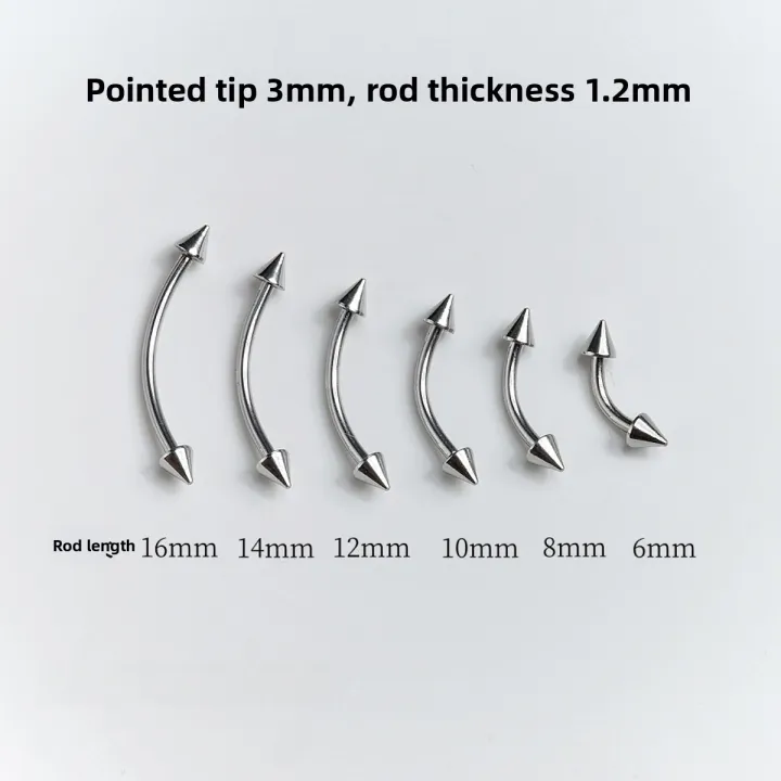 Titanium Steel Devil Nail Eyebrow Piercing External Spiral Punk Style Fashion Jewelry Women's Fresh out New Arrivals