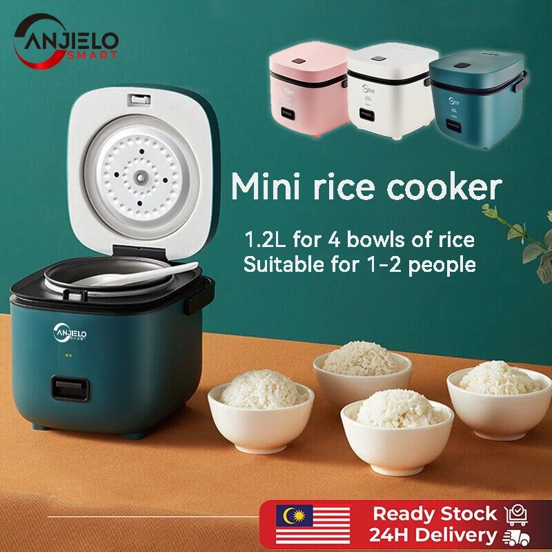 1.2L Mini Rice Cooker Multifunctional Steaming Kitchen Small Appliances with Non-stick Pot and Steamer 迷你电饭煲