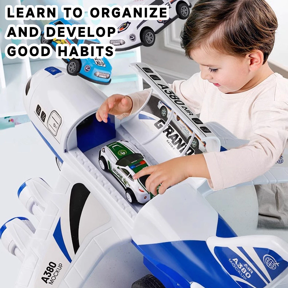 Kids Toys Airbus A380 Multi-functional Aircraft Inertial Track Sliding Shock-Resistant Alloy Car Children's Toys