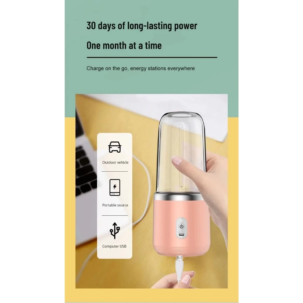 Wireless Juice Blender Juice Extractor USB Charging Shake n Take Mixer Fruit Juicer Chopper Grinder