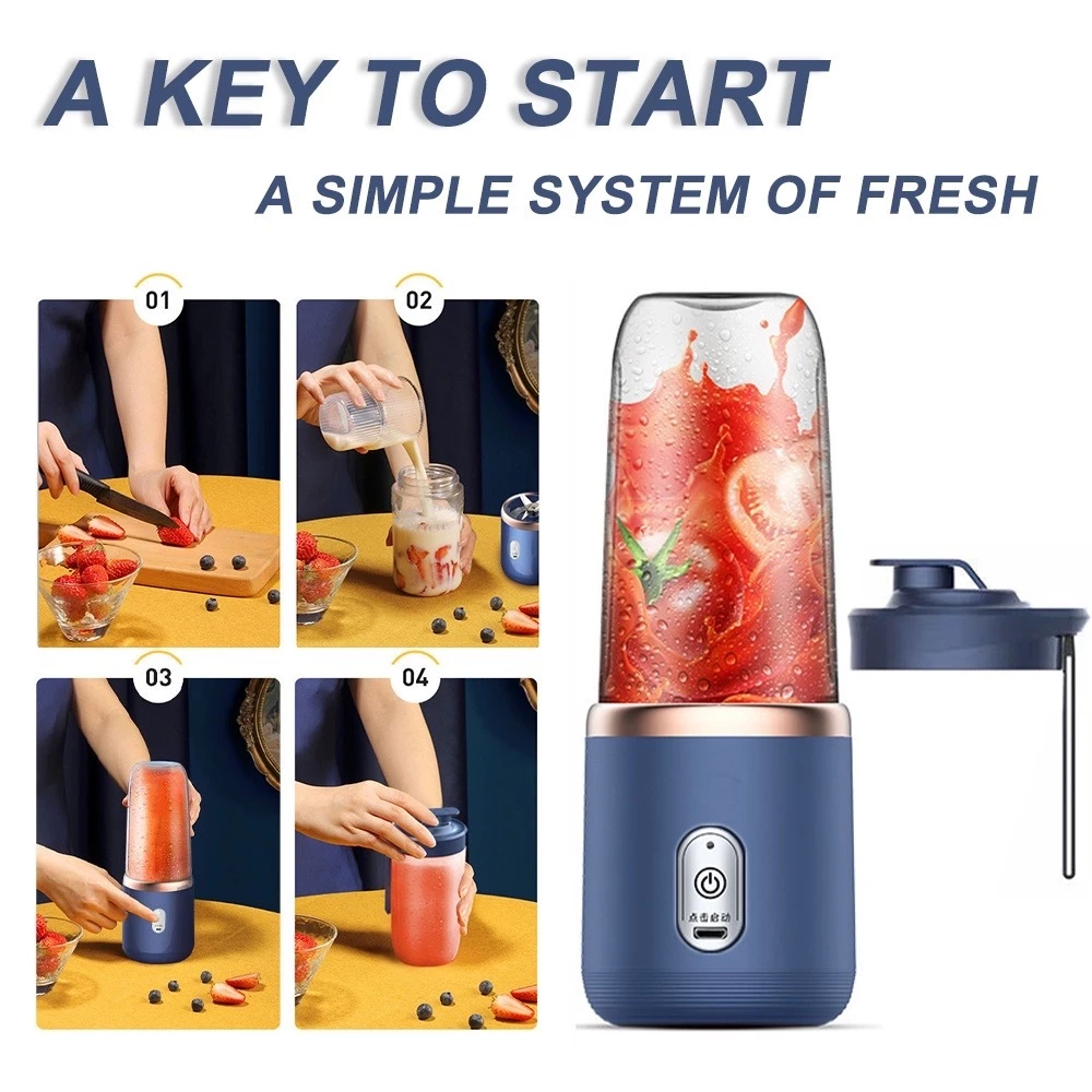 Wireless Juice Blender Juice Extractor USB Charging Shake n Take Mixer Fruit Juicer Chopper Grinder