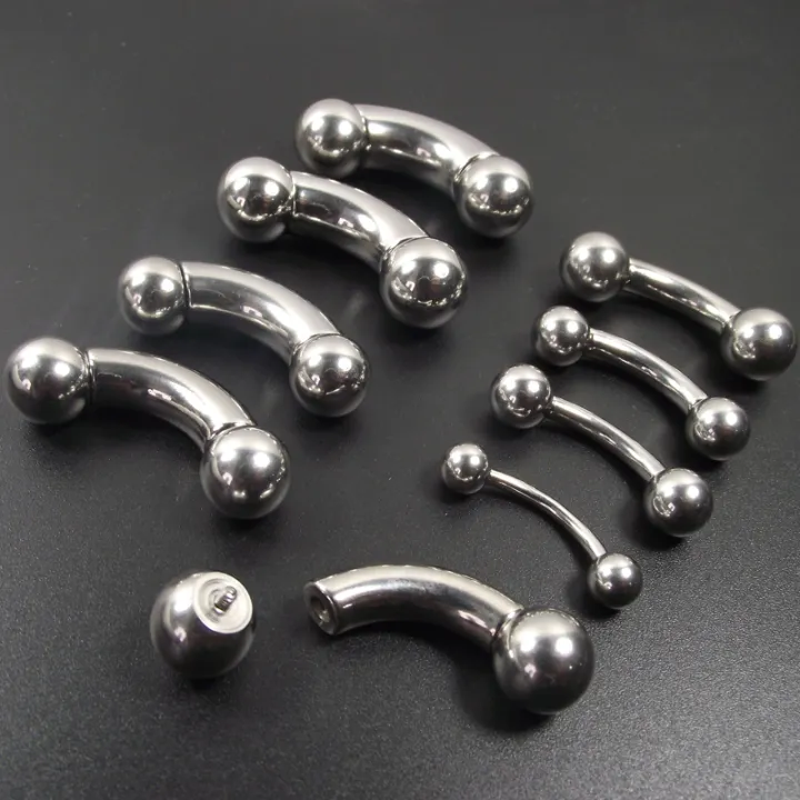 Thickened Titanium Steel Ear Expander Curved Bar Multi-use Ring PA Ring Long Bend Rod Earring Body Piercing Fashion Jewelry