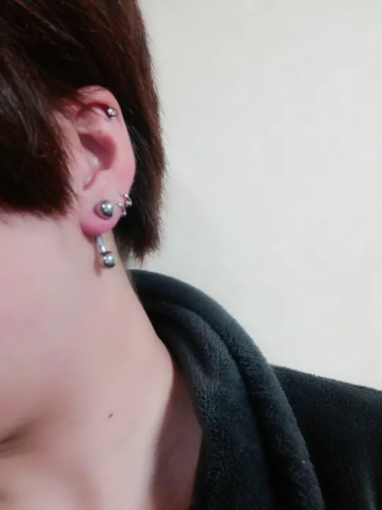 Thickened Titanium Steel Ear Expander Curved Bar Multi-use Ring PA Ring Long Bend Rod Earring Body Piercing Fashion Jewelry