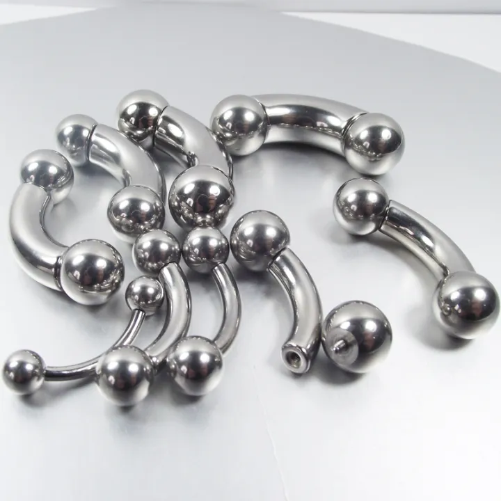 Thickened Titanium Steel Ear Expander Curved Bar Multi-use Ring PA Ring Long Bend Rod Earring Body Piercing Fashion Jewelry