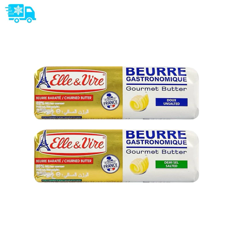 ELLE & VIRE BUTTER ROLLED 250g