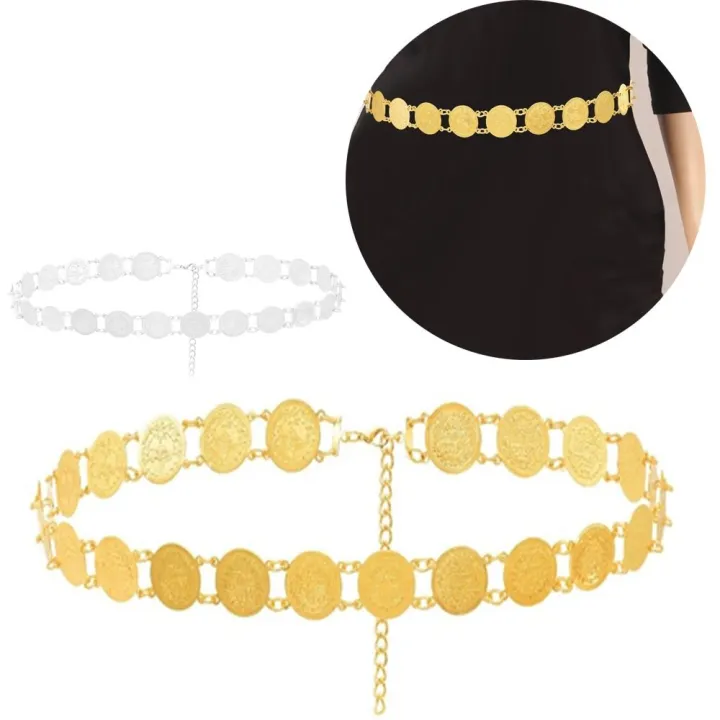 CHUAN Adjustable Belly Dance Waist Chains Retro Gold Silver Dress Chain Versatile Indian Style Tassel Belly