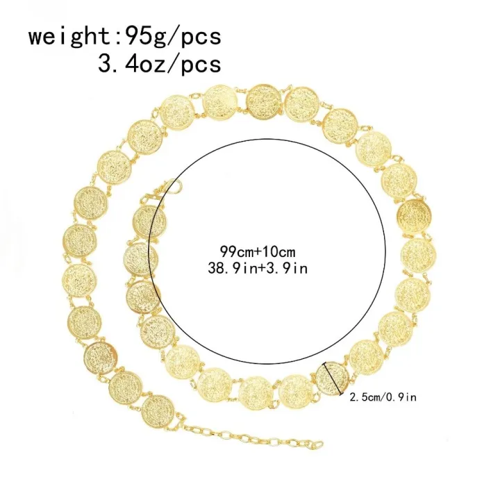 CHUAN Adjustable Belly Dance Waist Chains Retro Gold Silver Dress Chain Versatile Indian Style Tassel Belly