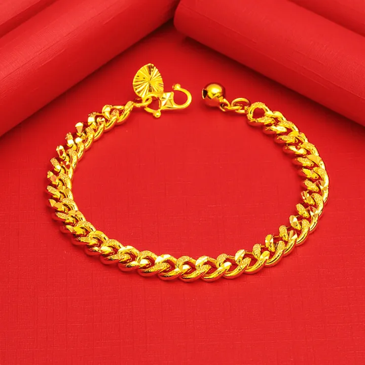 Maxlove Jewelry New Arrival Original Gold 916 Original Malaysia Bracelet for Women Bracelet Men Adjustable Length