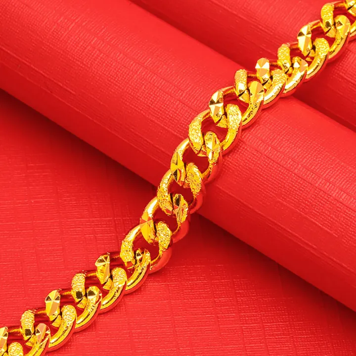 Maxlove Jewelry New Arrival Original Gold 916 Original Malaysia Bracelet for Women Bracelet Men Adjustable Length